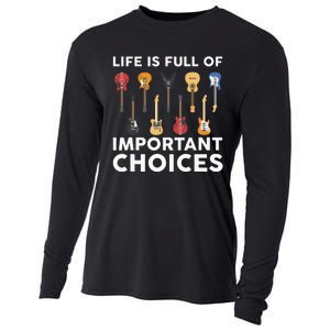 Funny Guitarist Guitar Player Music Lover Gift For Men Women Cooling Performance Long Sleeve Crew