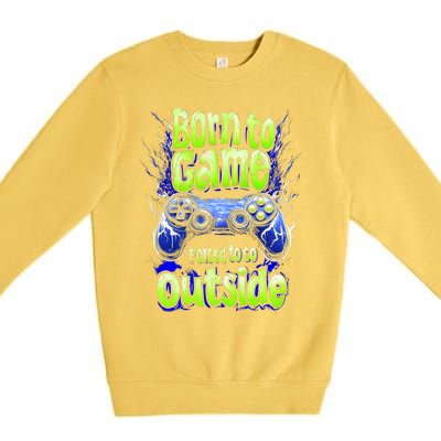 Funny Gaming Graphic Teens Video Gamer Premium Crewneck Sweatshirt