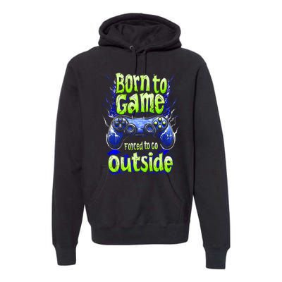 Funny Gaming Graphic Teens Video Gamer Premium Hoodie