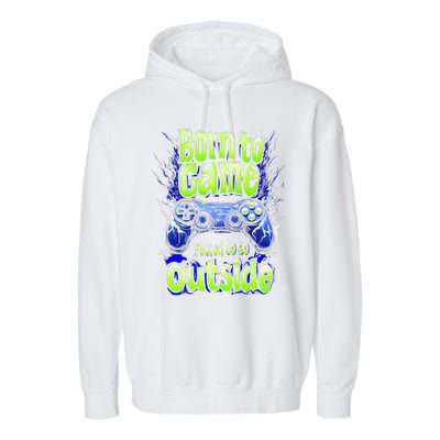 Funny Gaming Graphic Teens Video Gamer Garment-Dyed Fleece Hoodie