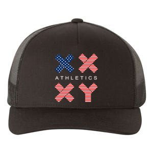 Funny Gender Genetic American Flag Xx Xy Athletics Yupoong Adult 5-Panel Trucker Hat