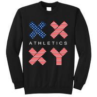 Funny Gender Genetic American Flag Xx Xy Athletics Sweatshirt