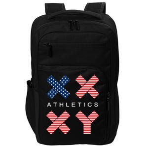 Funny Gender Genetic American Flag Xx Xy Athletics Impact Tech Backpack