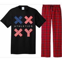 Funny Gender Genetic American Flag Xx Xy Athletics Pajama Set