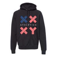 Funny Gender Genetic American Flag Xx Xy Athletics Premium Hoodie