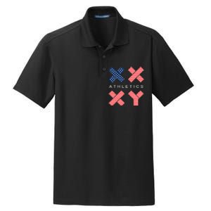 Funny Gender Genetic American Flag Xx Xy Athletics Dry Zone Grid Polo