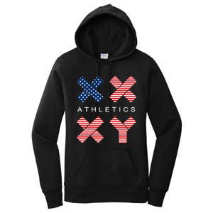 Funny Gender Genetic American Flag Xx Xy Athletics Women's Pullover Hoodie