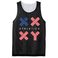 Funny Gender Genetic American Flag Xx Xy Athletics Mesh Reversible Basketball Jersey Tank