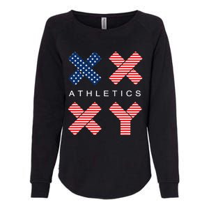 Funny Gender Genetic American Flag Xx Xy Athletics Womens California Wash Sweatshirt