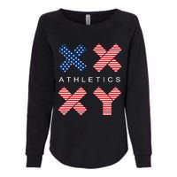 Funny Gender Genetic American Flag Xx Xy Athletics Womens California Wash Sweatshirt