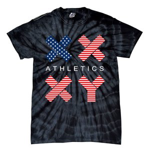 Funny Gender Genetic American Flag Xx Xy Athletics Tie-Dye T-Shirt