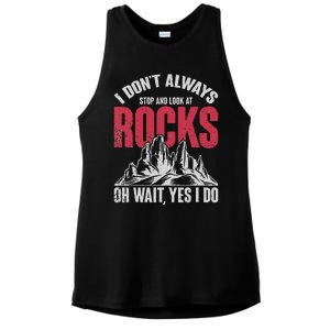 Funny Geologist Gift Professor Rock Collector Geology Ladies PosiCharge Tri-Blend Wicking Tank