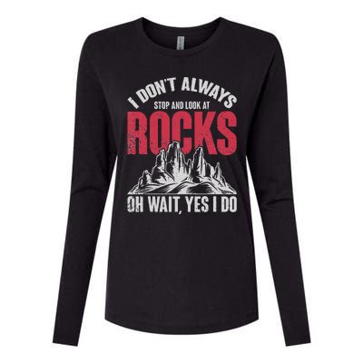 Funny Geologist Gift Professor Rock Collector Geology Womens Cotton Relaxed Long Sleeve T-Shirt