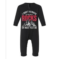 Funny Geologist Gift Professor Rock Collector Geology Infant Fleece One Piece