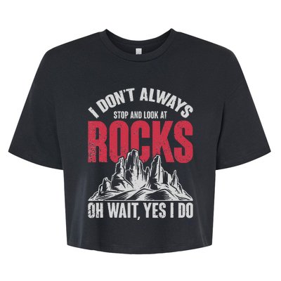 Funny Geologist Gift Professor Rock Collector Geology Bella+Canvas Jersey Crop Tee