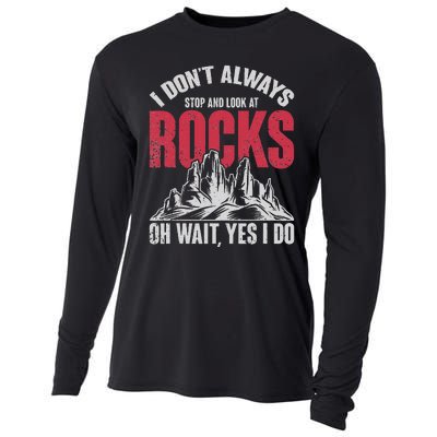 Funny Geologist Gift Professor Rock Collector Geology Cooling Performance Long Sleeve Crew