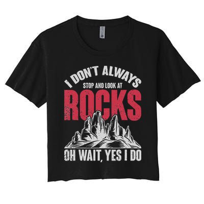 Funny Geologist Gift Professor Rock Collector Geology Crop Top