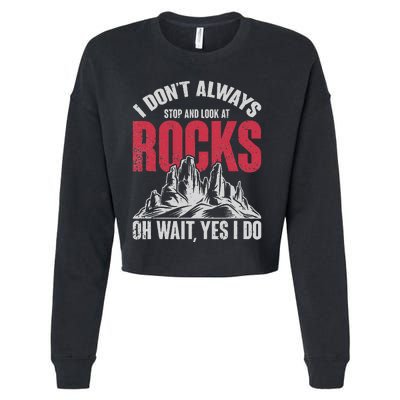 Funny Geologist Gift Professor Rock Collector Geology Cropped Pullover Crew