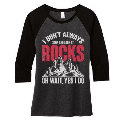 Funny Geologist Gift Professor Rock Collector Geology Women's Tri-Blend 3/4-Sleeve Raglan Shirt