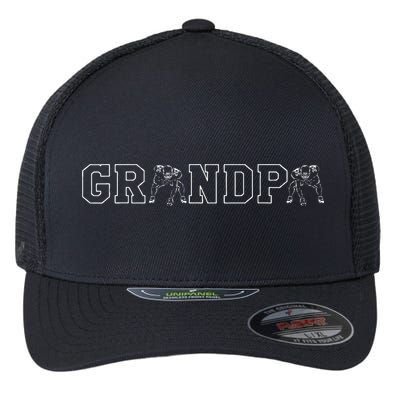 Football Grandpa Gramps Grandparents Day Tackle Coach Flexfit Unipanel Trucker Cap