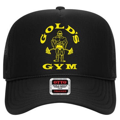 Funny GoldS Gym Logo Gift High Crown Mesh Back Trucker Hat