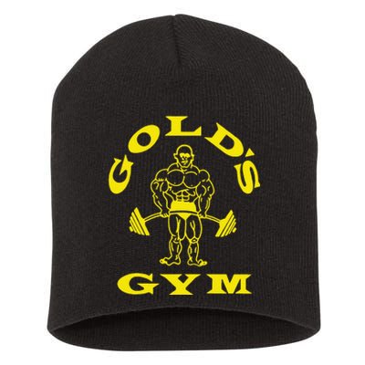 Funny GoldS Gym Logo Gift Short Acrylic Beanie