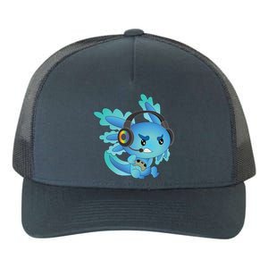 Funny Gamesolotl Gamer Axolotl Gamer Playing Video Games Gift Yupoong Adult 5-Panel Trucker Hat