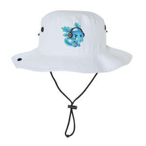 Funny Gamesolotl Gamer Axolotl Gamer Playing Video Games Gift Legacy Cool Fit Booney Bucket Hat