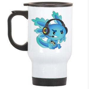 Funny Gamesolotl Gamer Axolotl Gamer Playing Video Games Gift Stainless Steel Travel Mug