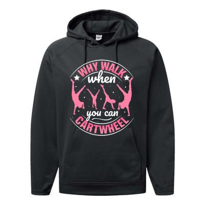 Funny Gymnastics Gymnast Parkour Girls Wo Cool Cartwheel Performance Fleece Hoodie