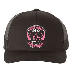 Funny Gymnastics Gymnast Parkour Girls Wo Cool Cartwheel Yupoong Adult 5-Panel Trucker Hat