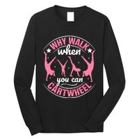 Funny Gymnastics Gymnast Parkour Girls Wo Cool Cartwheel Long Sleeve Shirt