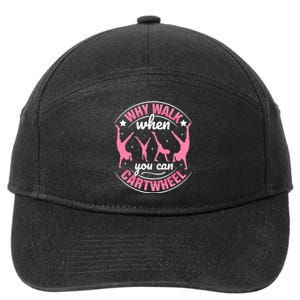 Funny Gymnastics Gymnast Parkour Girls Wo Cool Cartwheel 7-Panel Snapback Hat