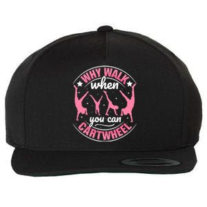 Funny Gymnastics Gymnast Parkour Girls Wo Cool Cartwheel Wool Snapback Cap