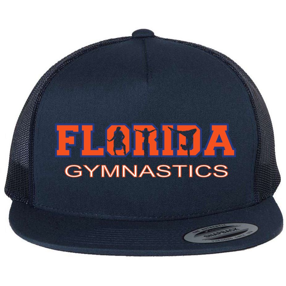 Florida Gymnastics Girl Tumbling Gear Gymnast Aerobic Dance Flat Bill Trucker Hat