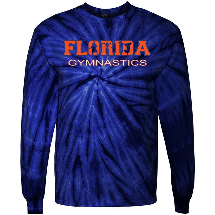 Florida Gymnastics Girl Tumbling Gear Gymnast Aerobic Dance Tie-Dye Long Sleeve Shirt