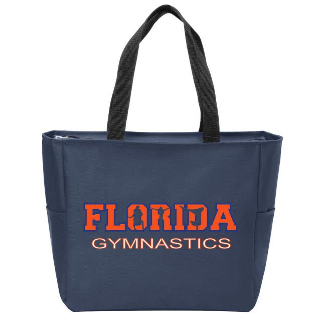 Florida Gymnastics Girl Tumbling Gear Gymnast Aerobic Dance Zip Tote Bag