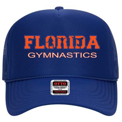 Florida Gymnastics Girl Tumbling Gear Gymnast Aerobic Dance High Crown Mesh Back Trucker Hat