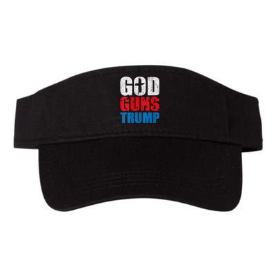 Funny God Guns Donald Trump Vote 2024 MAGA Republican Choice Valucap Bio-Washed Visor