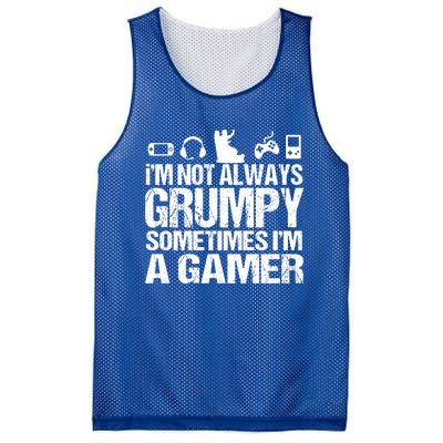 Funny Gaming Grandpa Funny Retired Papa Meaningful Gift Mesh Reversible Basketball Jersey Tank