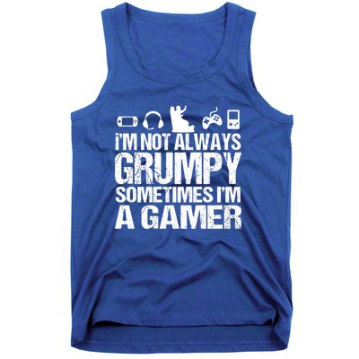 Funny Gaming Grandpa Funny Retired Papa Meaningful Gift Tank Top