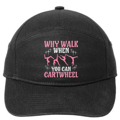 Funny Gymnastics Gymnast Gift For Girls Wo Cool Cartwheel 7-Panel Snapback Hat