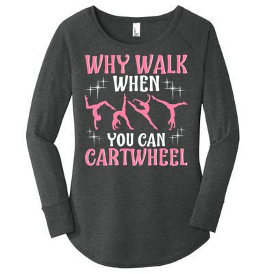 Funny Gymnastics Gymnast Gift For Girls Wo Cool Cartwheel Women's Perfect Tri Tunic Long Sleeve Shirt