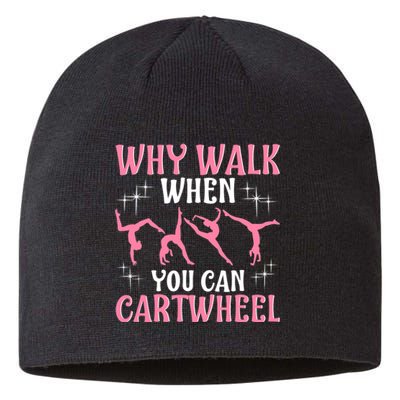 Funny Gymnastics Gymnast Gift For Girls Wo Cool Cartwheel Sustainable Beanie