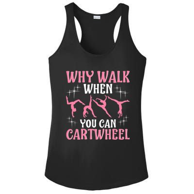 Funny Gymnastics Gymnast Gift For Girls Wo Cool Cartwheel Ladies PosiCharge Competitor Racerback Tank