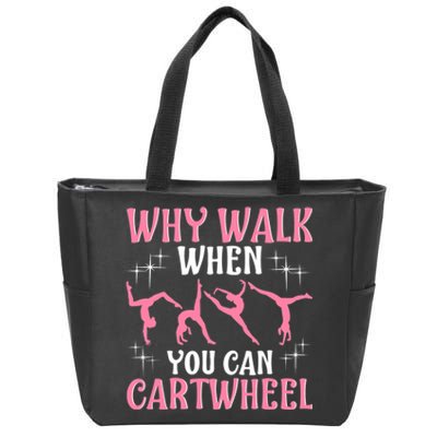 Funny Gymnastics Gymnast Gift For Girls Wo Cool Cartwheel Zip Tote Bag