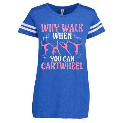 Funny Gymnastics Gymnast Gift For Girls Wo Cool Cartwheel Enza Ladies Jersey Football T-Shirt