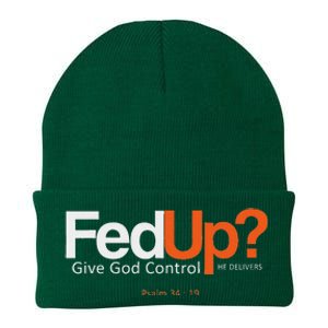 Fedup Give God Control Knit Cap Winter Beanie