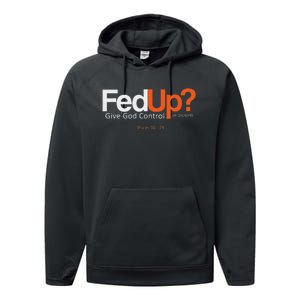 Fedup Give God Control Performance Fleece Hoodie