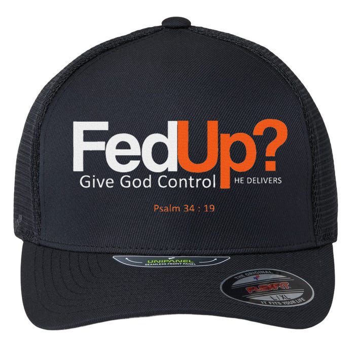 Fedup Give God Control Flexfit Unipanel Trucker Cap